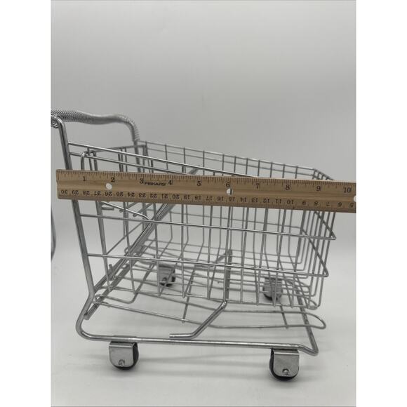 Vintage Doll Sized Metal Toy Shopping Cart. Display Shopping Cart - Picture 2 of 6